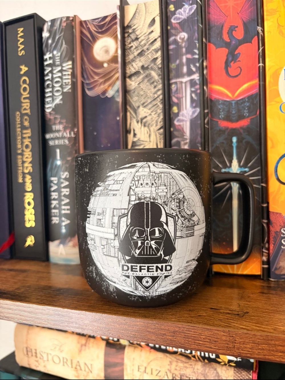 Williams Sonoma Black Star Wars Darth Vader DEFEND Ceramic Mug